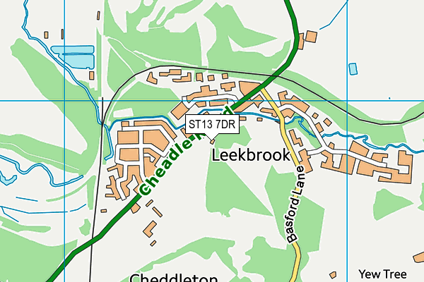 Map of LEEKBROOK NEWS & OFF LICENCE LTD at district scale