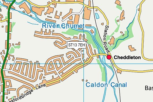 ST13 7EH map - OS VectorMap District (Ordnance Survey)