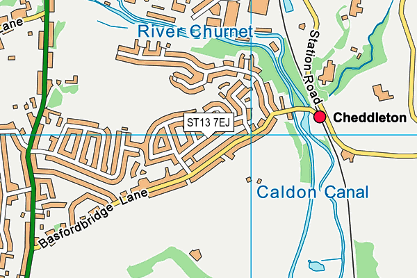 ST13 7EJ map - OS VectorMap District (Ordnance Survey)