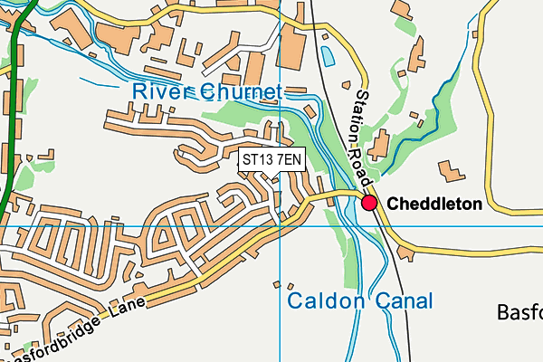 ST13 7EN map - OS VectorMap District (Ordnance Survey)