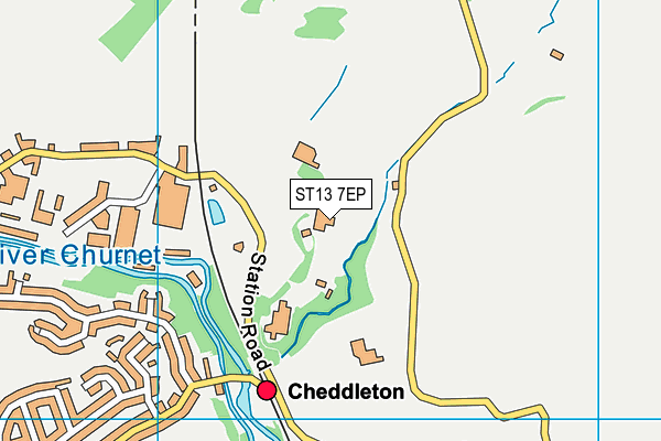 ST13 7EP map - OS VectorMap District (Ordnance Survey)