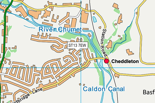 ST13 7EW map - OS VectorMap District (Ordnance Survey)