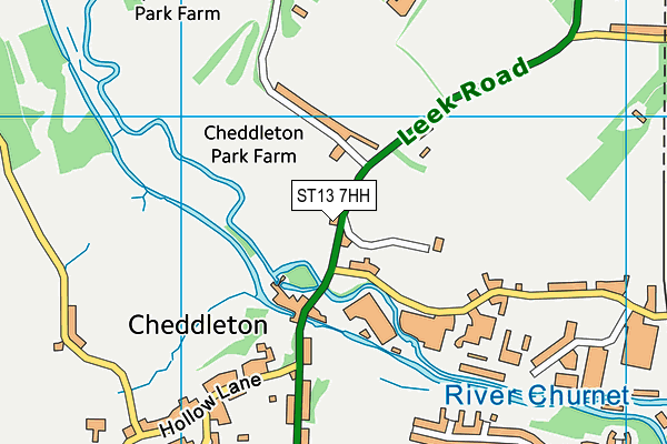 ST13 7HH map - OS VectorMap District (Ordnance Survey)