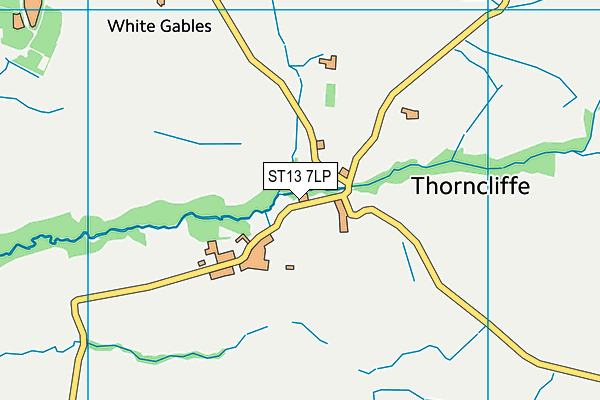 ST13 7LP map - OS VectorMap District (Ordnance Survey)