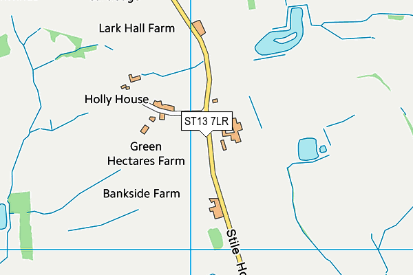 ST13 7LR map - OS VectorMap District (Ordnance Survey)