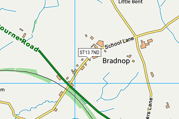 ST13 7ND map - OS VectorMap District (Ordnance Survey)
