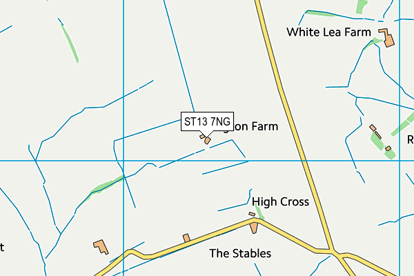 ST13 7NG map - OS VectorMap District (Ordnance Survey)