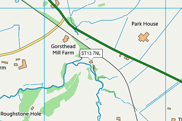 ST13 7NL map - OS VectorMap District (Ordnance Survey)