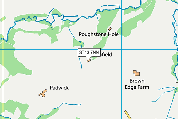 ST13 7NN map - OS VectorMap District (Ordnance Survey)