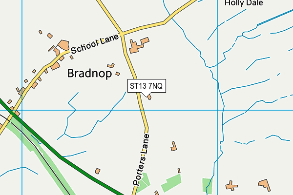 ST13 7NQ map - OS VectorMap District (Ordnance Survey)