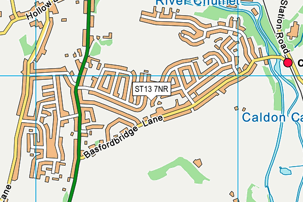 ST13 7NR map - OS VectorMap District (Ordnance Survey)