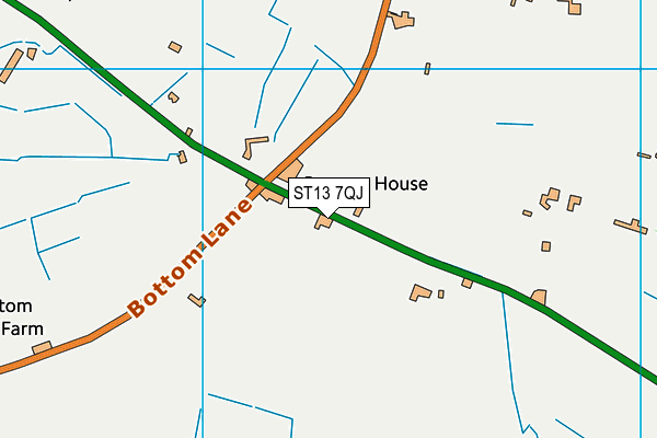 ST13 7QJ map - OS VectorMap District (Ordnance Survey)