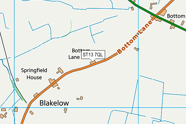 ST13 7QL map - OS VectorMap District (Ordnance Survey)