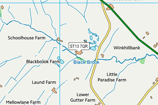 ST13 7QR map - OS VectorMap District (Ordnance Survey)