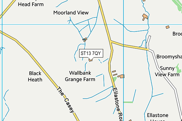 ST13 7QY map - OS VectorMap District (Ordnance Survey)