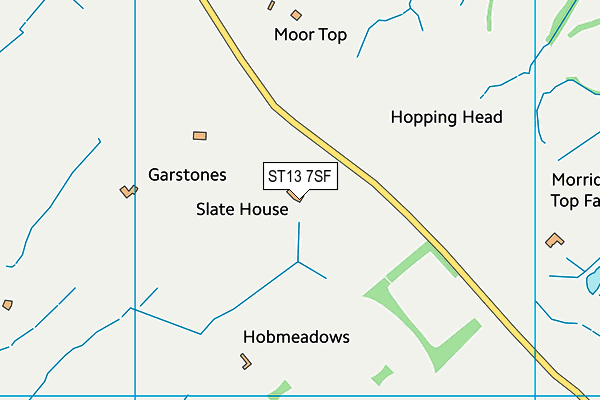 ST13 7SF map - OS VectorMap District (Ordnance Survey)