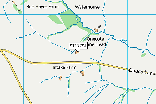 ST13 7SJ map - OS VectorMap District (Ordnance Survey)