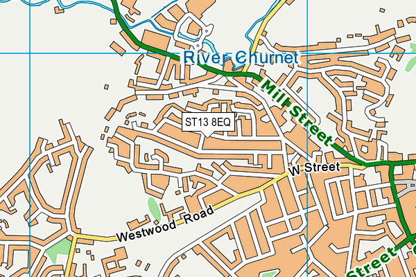 ST13 8EQ map - OS VectorMap District (Ordnance Survey)