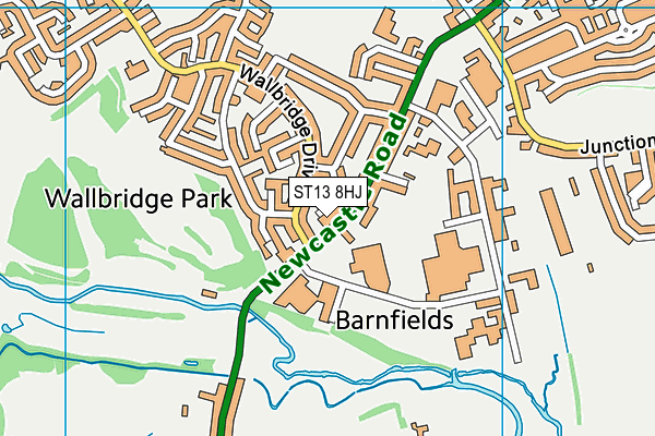 ST13 8HJ map - OS VectorMap District (Ordnance Survey)