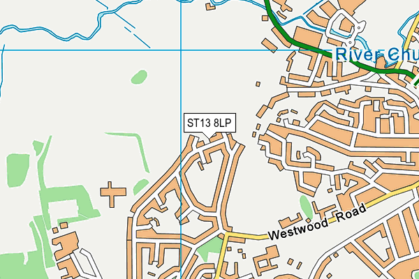 ST13 8LP map - OS VectorMap District (Ordnance Survey)