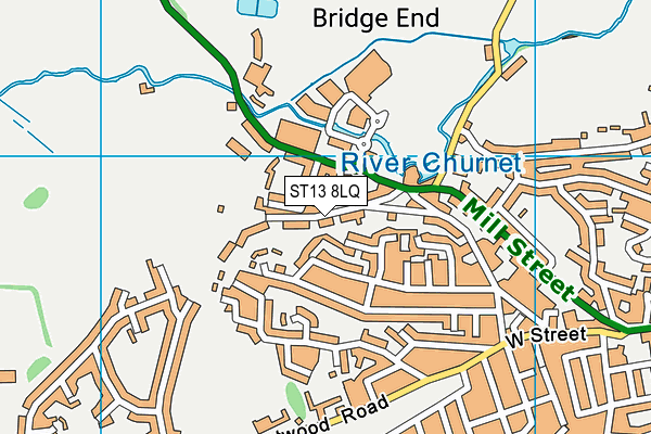 ST13 8LQ map - OS VectorMap District (Ordnance Survey)