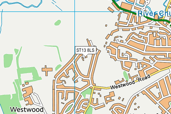 ST13 8LS map - OS VectorMap District (Ordnance Survey)