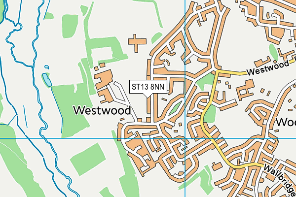 ST13 8NN map - OS VectorMap District (Ordnance Survey)