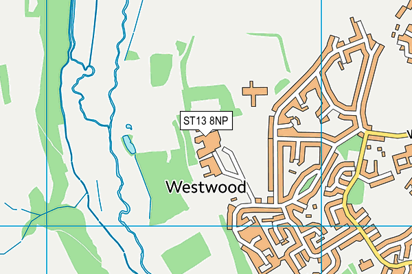 Westwood College map (ST13 8NP) - OS VectorMap District (Ordnance Survey)