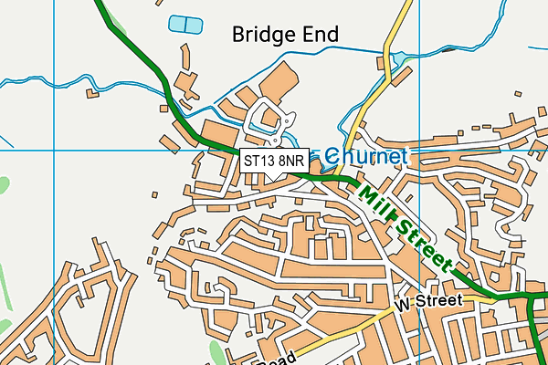 ST13 8NR map - OS VectorMap District (Ordnance Survey)