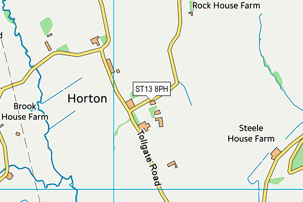 ST13 8PH map - OS VectorMap District (Ordnance Survey)