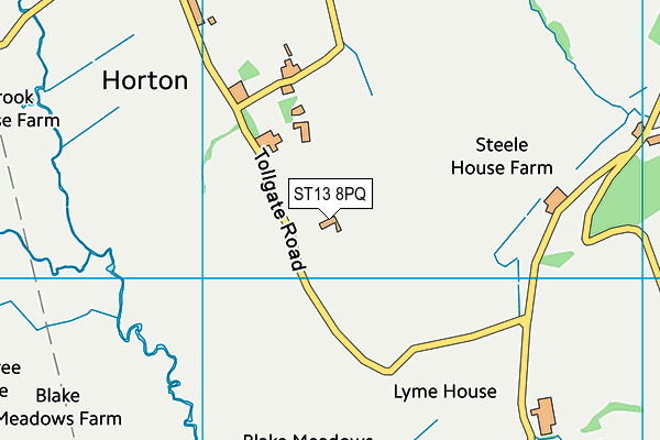 ST13 8PQ map - OS VectorMap District (Ordnance Survey)