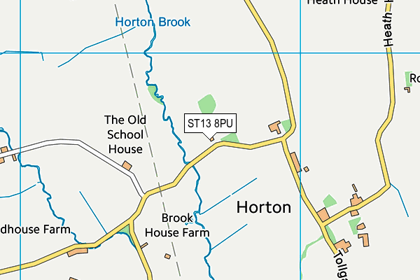 ST13 8PU map - OS VectorMap District (Ordnance Survey)