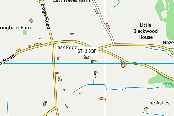 ST13 8QF map - OS VectorMap District (Ordnance Survey)