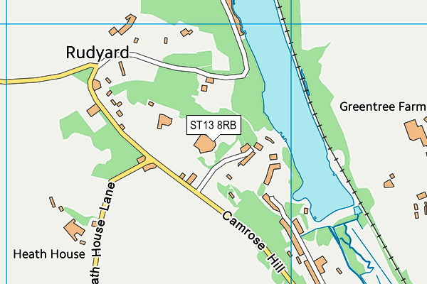 ST13 8RB map - OS VectorMap District (Ordnance Survey)