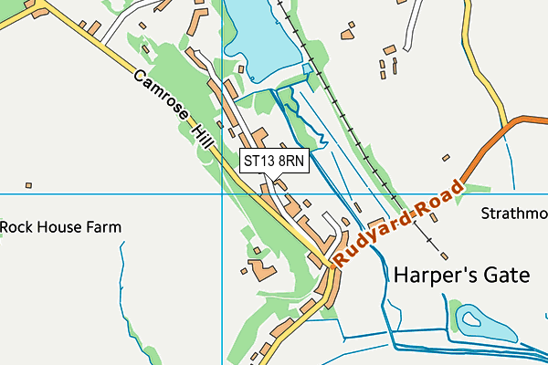 ST13 8RN map - OS VectorMap District (Ordnance Survey)
