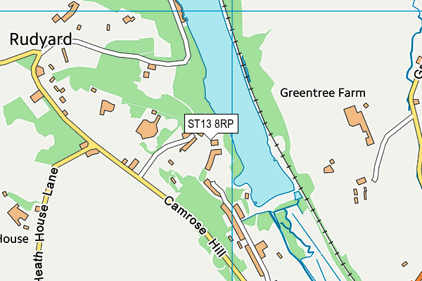 ST13 8RP map - OS VectorMap District (Ordnance Survey)