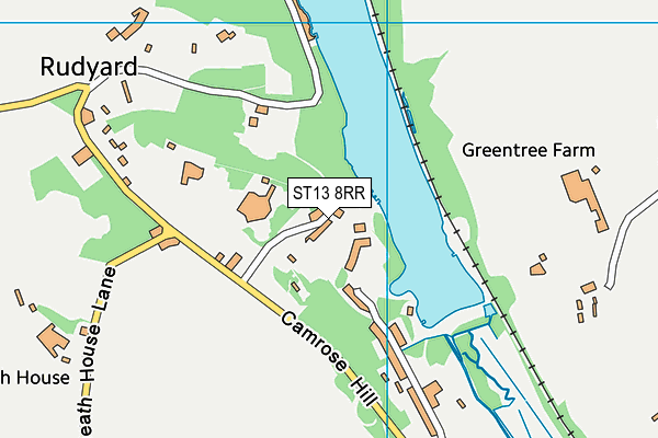 ST13 8RR map - OS VectorMap District (Ordnance Survey)