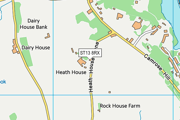 ST13 8RX map - OS VectorMap District (Ordnance Survey)