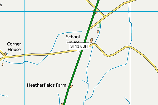 ST13 8UH map - OS VectorMap District (Ordnance Survey)