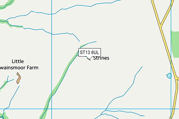 ST13 8UL map - OS VectorMap District (Ordnance Survey)