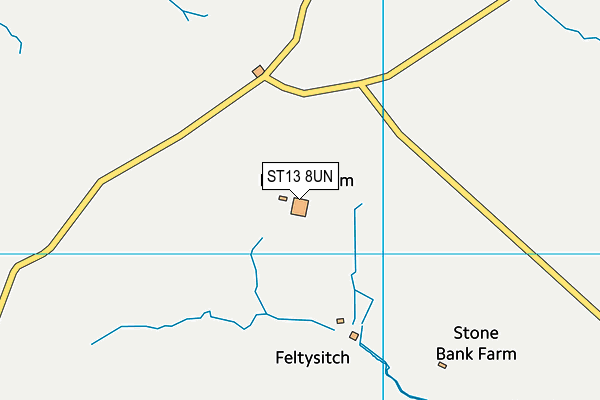 ST13 8UN map - OS VectorMap District (Ordnance Survey)