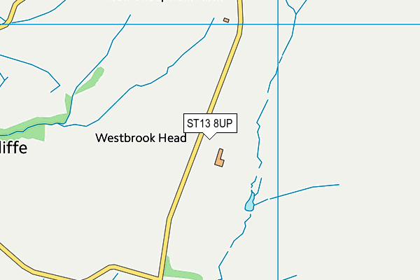 ST13 8UP map - OS VectorMap District (Ordnance Survey)