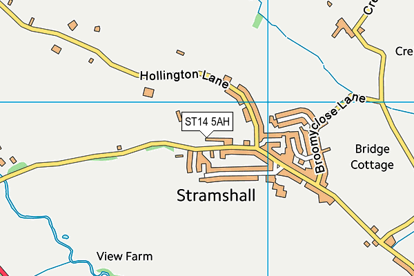 ST14 5AH map - OS VectorMap District (Ordnance Survey)