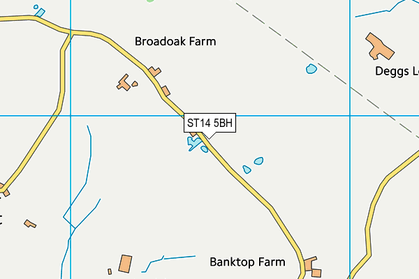 ST14 5BH map - OS VectorMap District (Ordnance Survey)