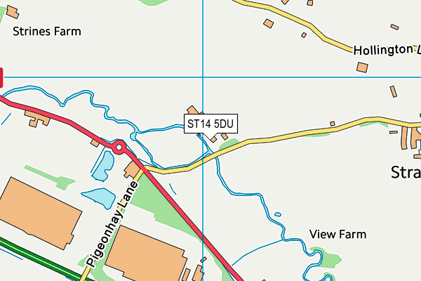 ST14 5DU map - OS VectorMap District (Ordnance Survey)