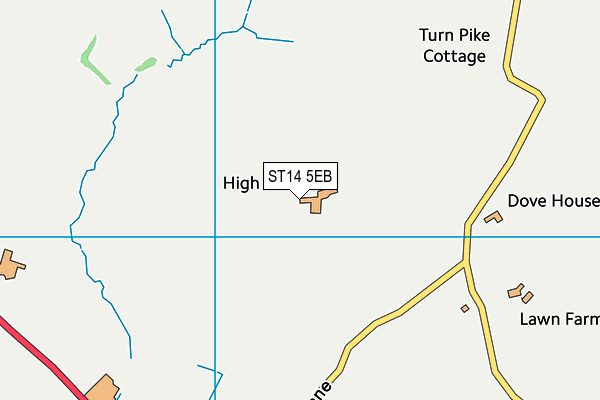 ST14 5EB map - OS VectorMap District (Ordnance Survey)