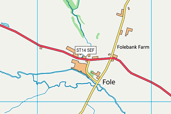 ST14 5EF map - OS VectorMap District (Ordnance Survey)