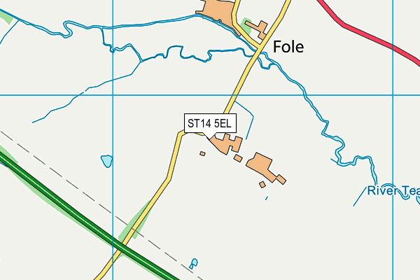 ST14 5EL map - OS VectorMap District (Ordnance Survey)