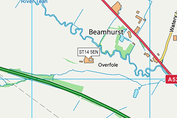 ST14 5EN map - OS VectorMap District (Ordnance Survey)