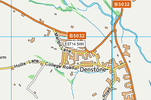 ST14 5HH map - OS VectorMap District (Ordnance Survey)